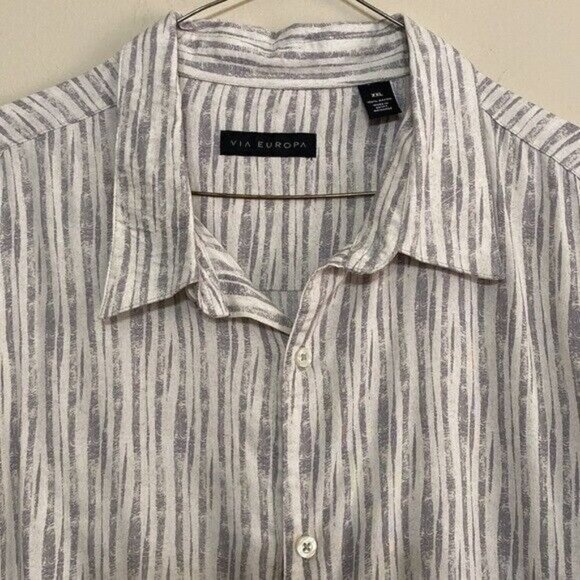Via Europa mens casual shirt in size XXL 100% Rayon - Picture 2 of 7